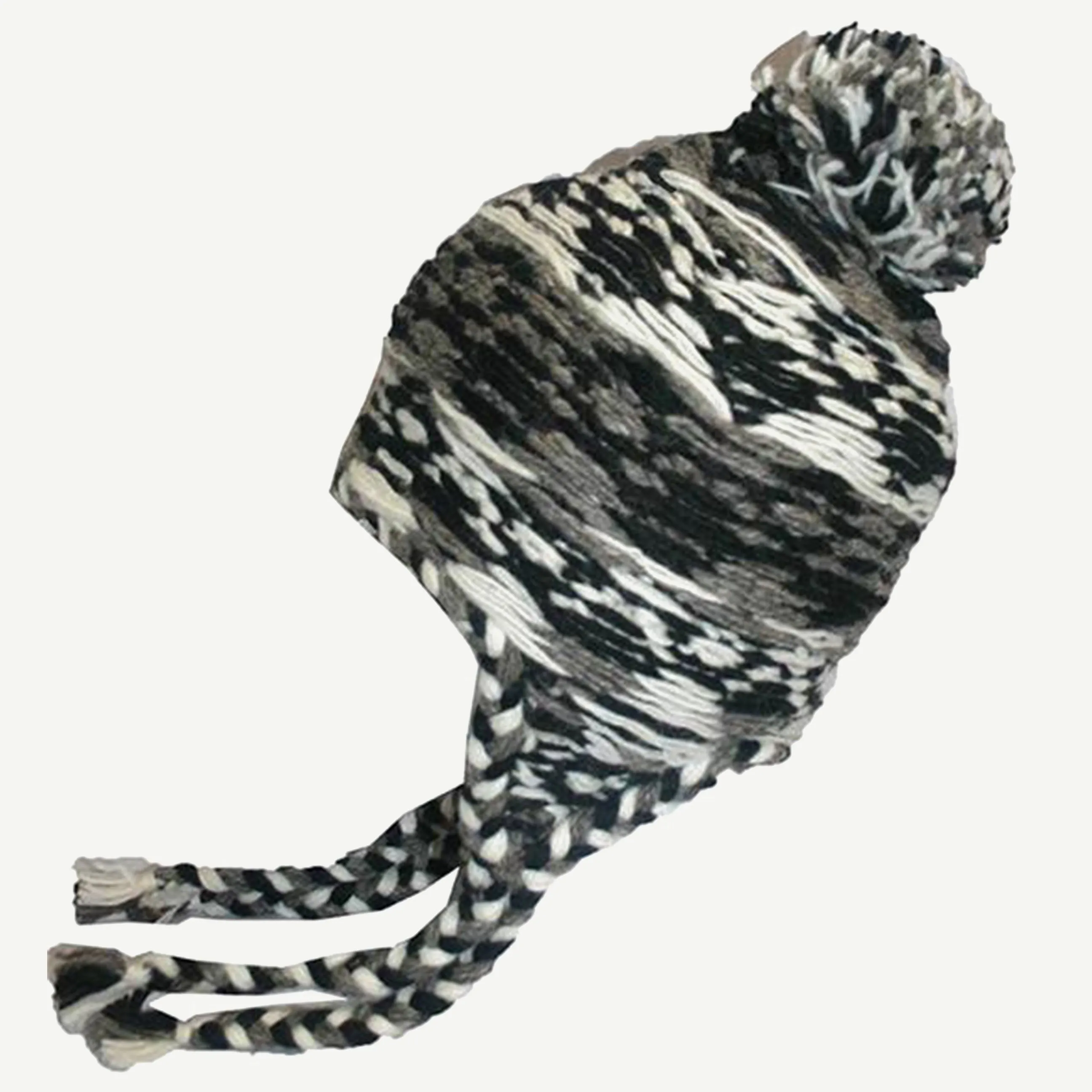 1408 Unisex Wool Knit Fleece Multicolored Thick Chunky Cable Warm Beanie Pom Hat