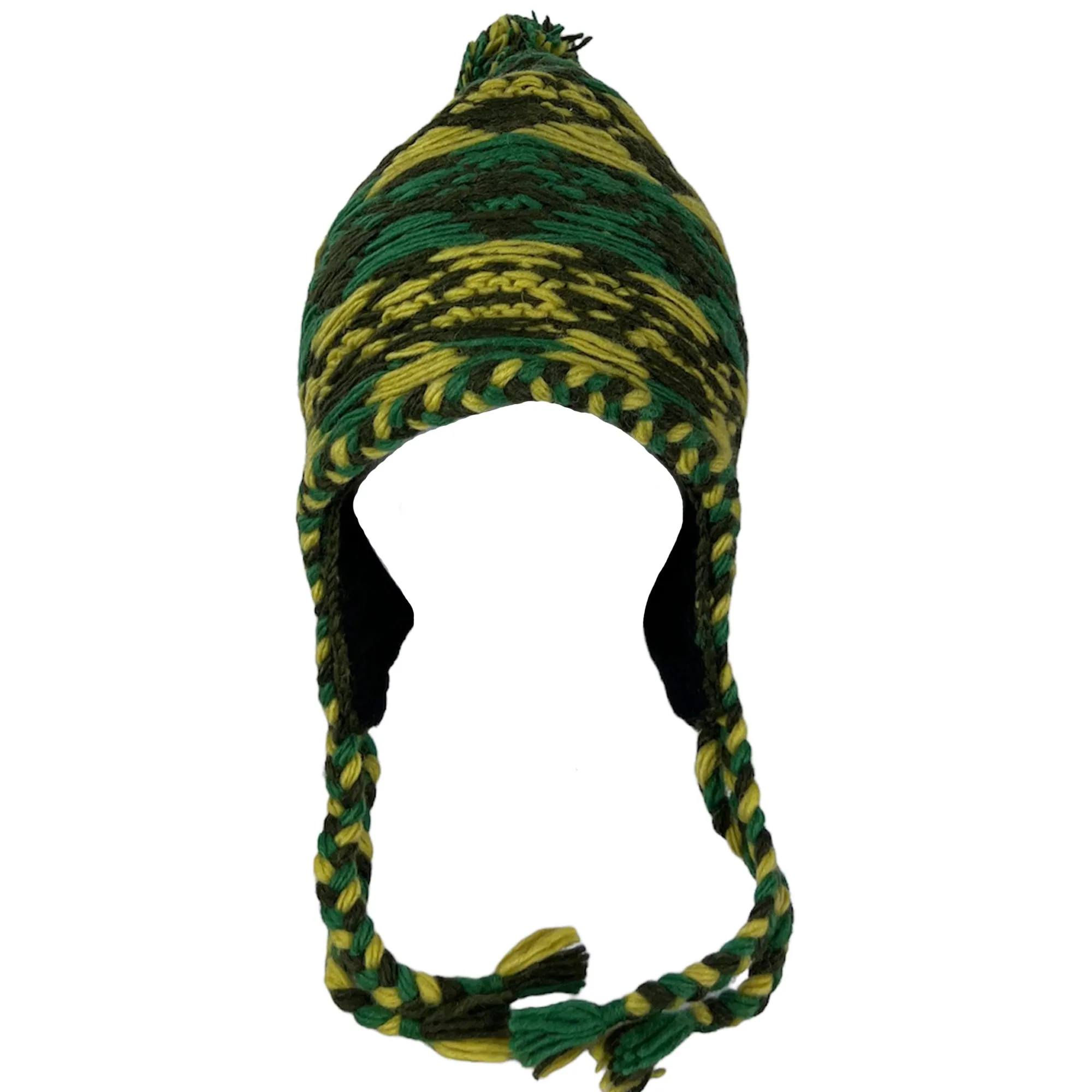 1408 Unisex Wool Knit Fleece Multicolored Thick Chunky Cable Warm Beanie Pom Hat