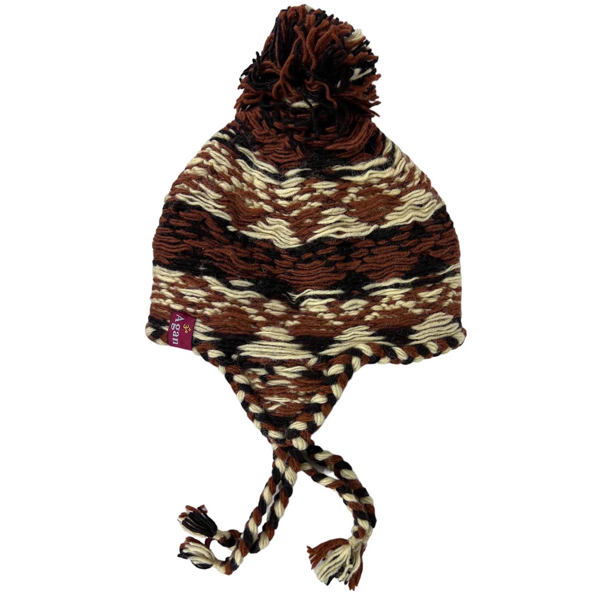 1408 Unisex Wool Knit Fleece Multicolored Thick Chunky Cable Warm Beanie Pom Hat