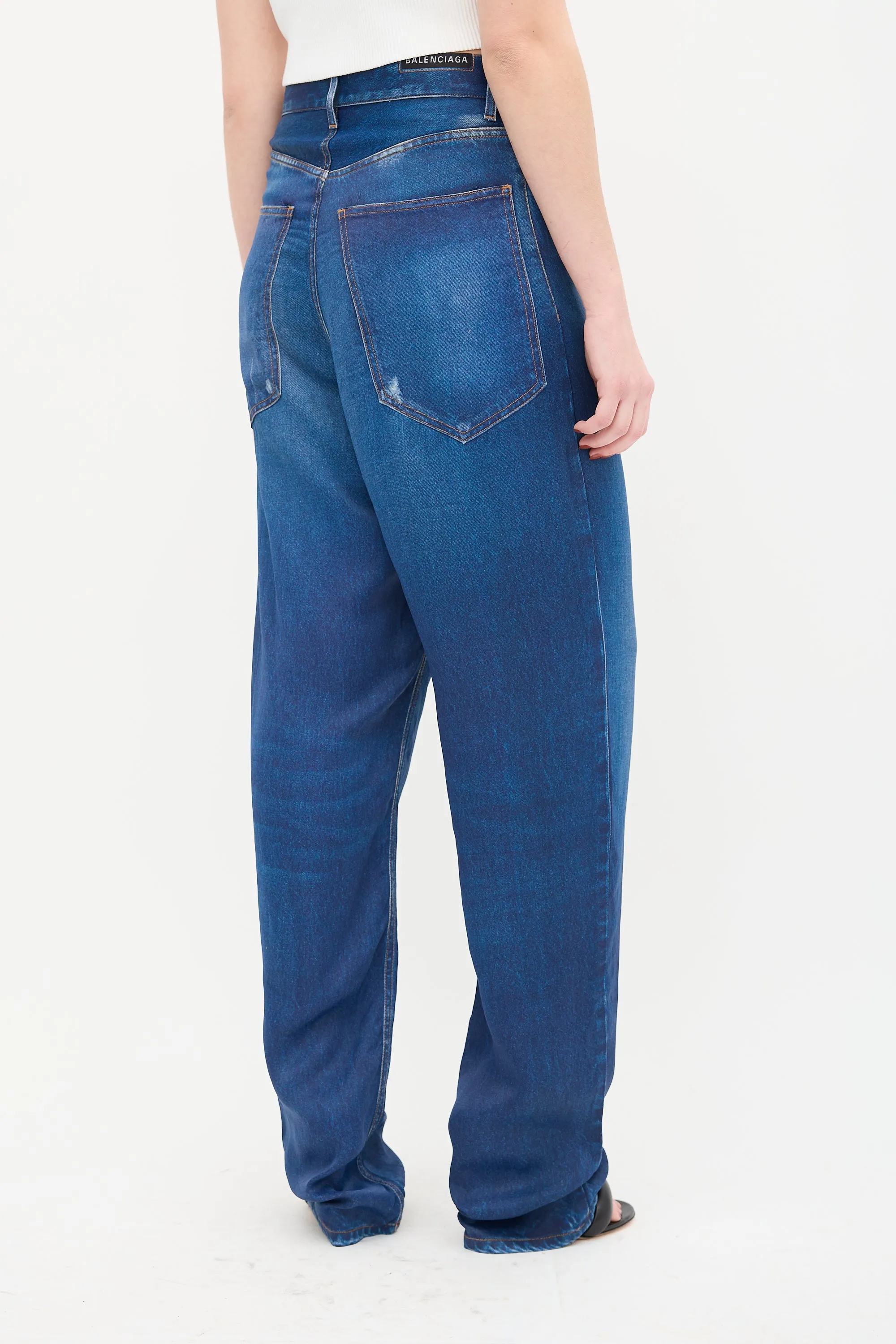 2019 Satin Trompe L'Oeil Trouser