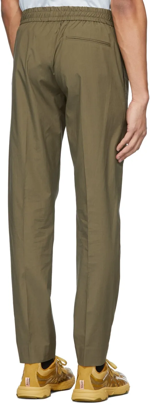 Acne Studios Khaki Cotton Ryder Trousers