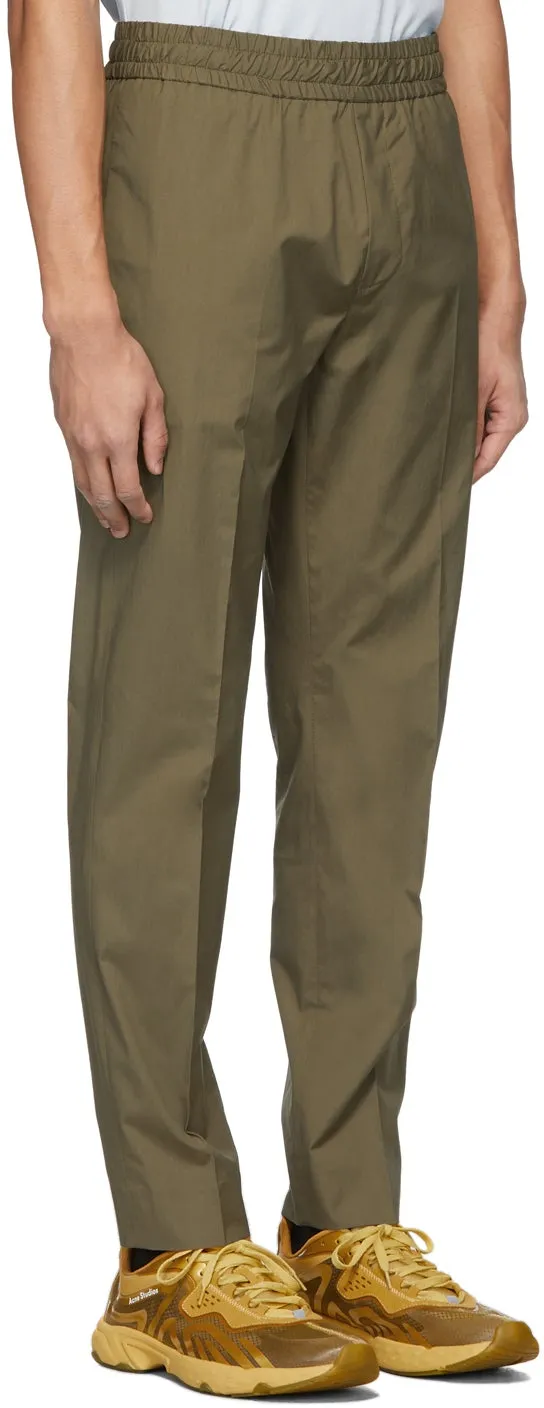 Acne Studios Khaki Cotton Ryder Trousers
