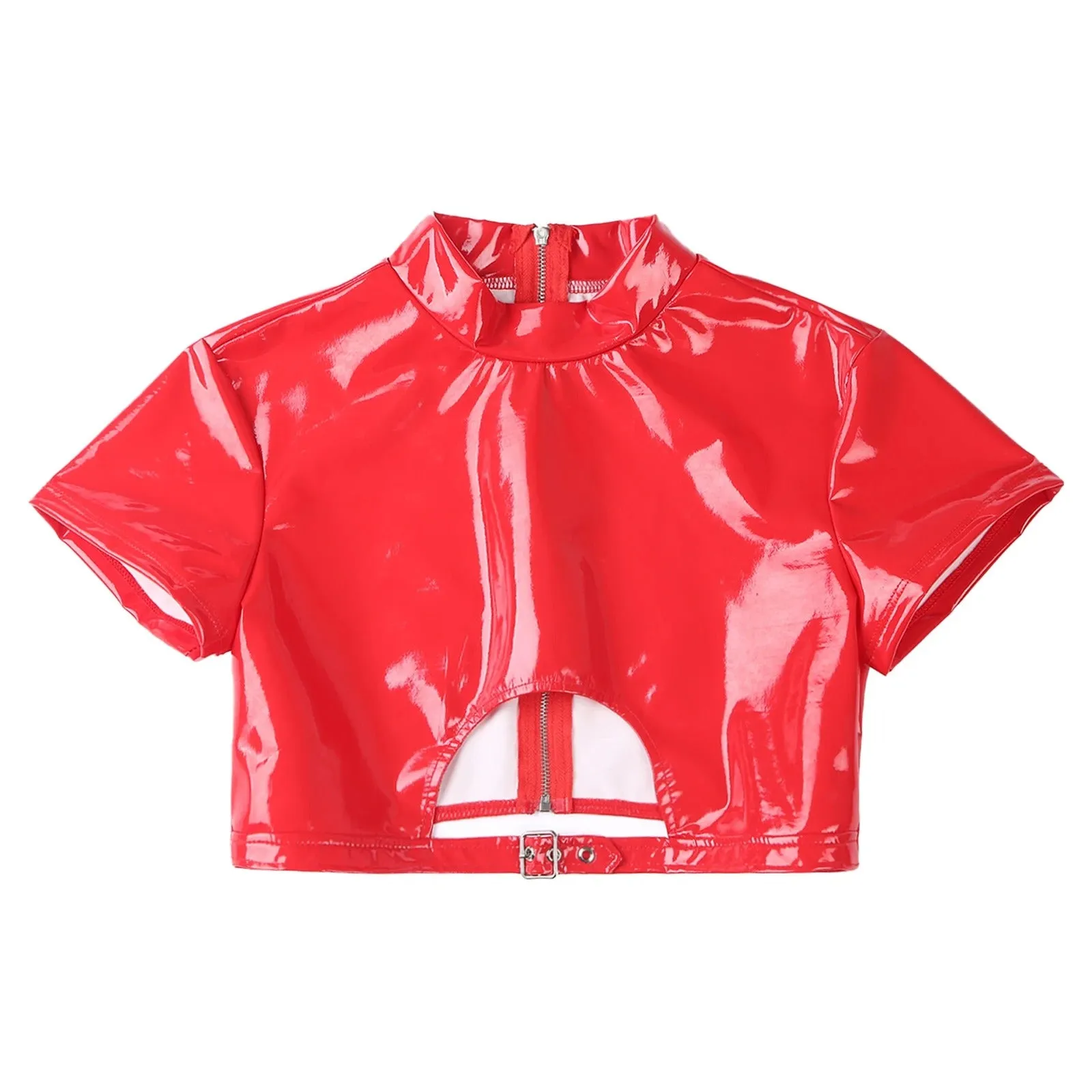 Alisa Leather Crop Top
