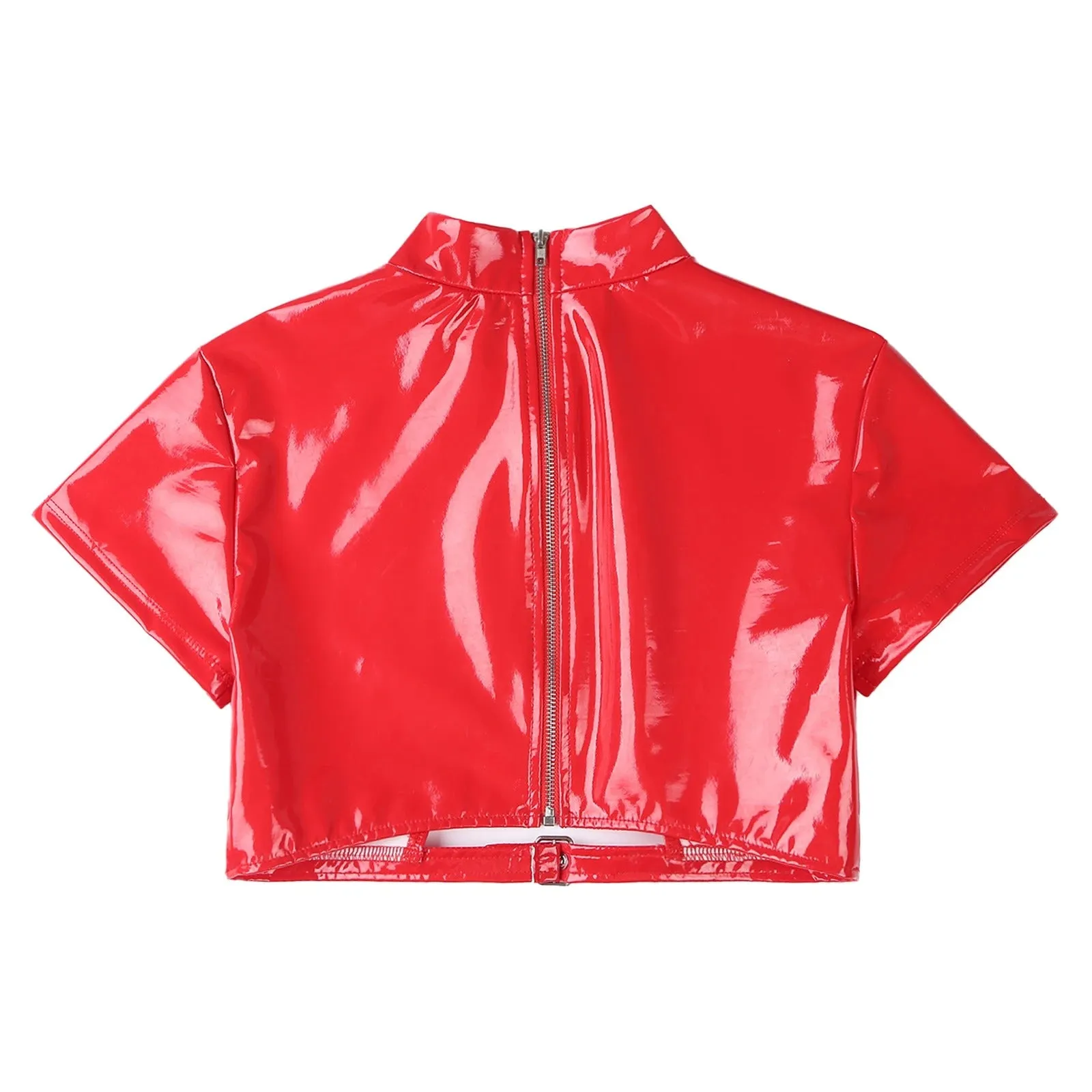 Alisa Leather Crop Top