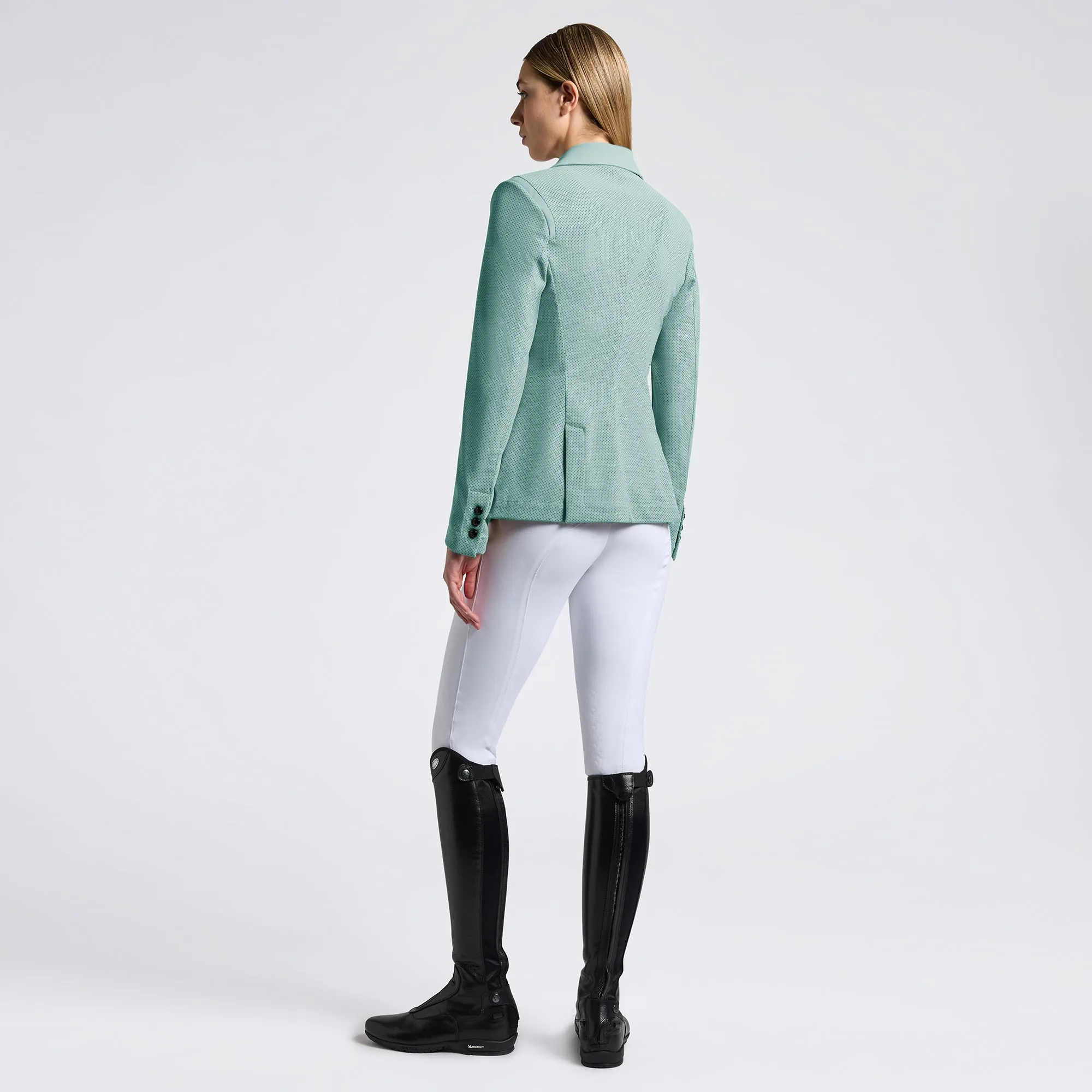 All-Over Perforated Competition Jacket - Light Teal Green