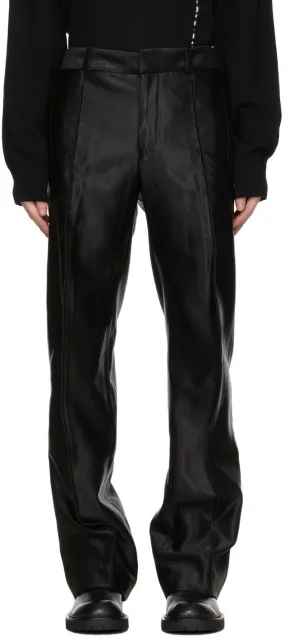 Ann Demeulemeester Black Sateen Trousers