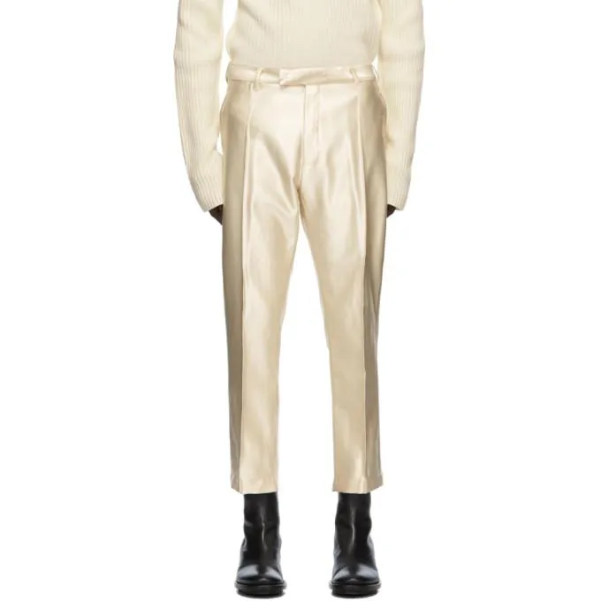 Ann Demeulemeester SSENSE Exclusive Off-White God of Wild Shiny Trousers