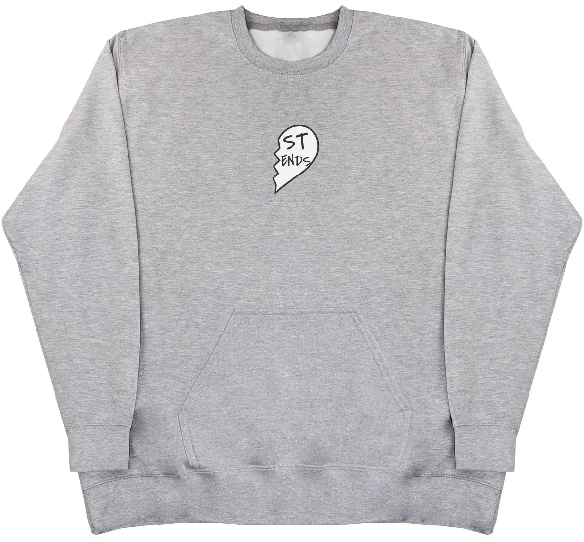 Best Friends Grey - Huge Oversized Hoodless Hoodie