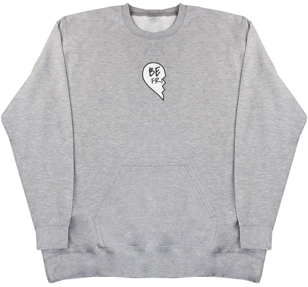 Best Friends Grey - Huge Oversized Hoodless Hoodie