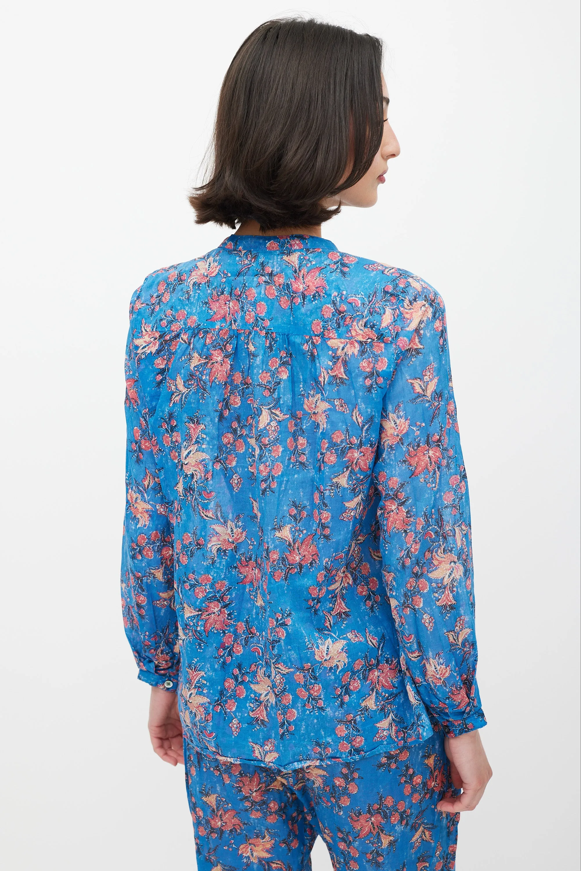 Blue & Red Floral Co-Ord Set