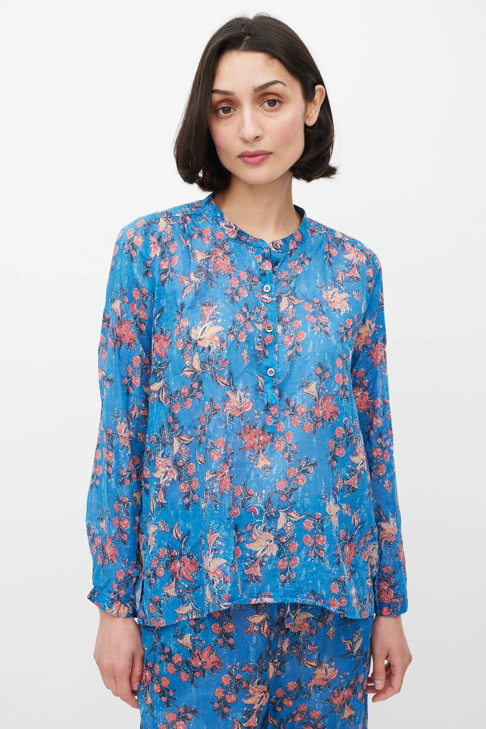 Blue & Red Floral Co-Ord Set