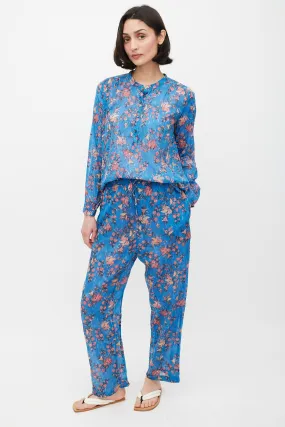 Blue & Red Floral Co-Ord Set