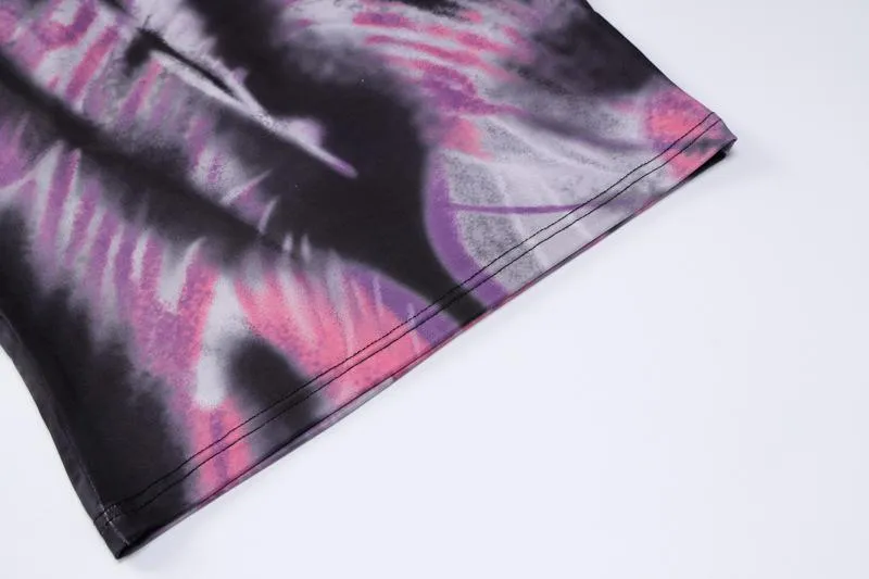 Body pattern contrast backless cami top cyberpunk Sci-Fi Fashion