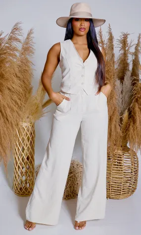 Boss Behavior | Suit Vest & Pants Set - Oatmeal