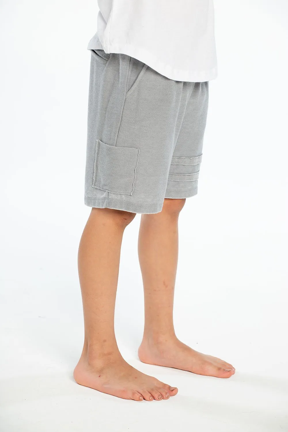 Chaser Cozy Knit Cargo Shorts - Platinum