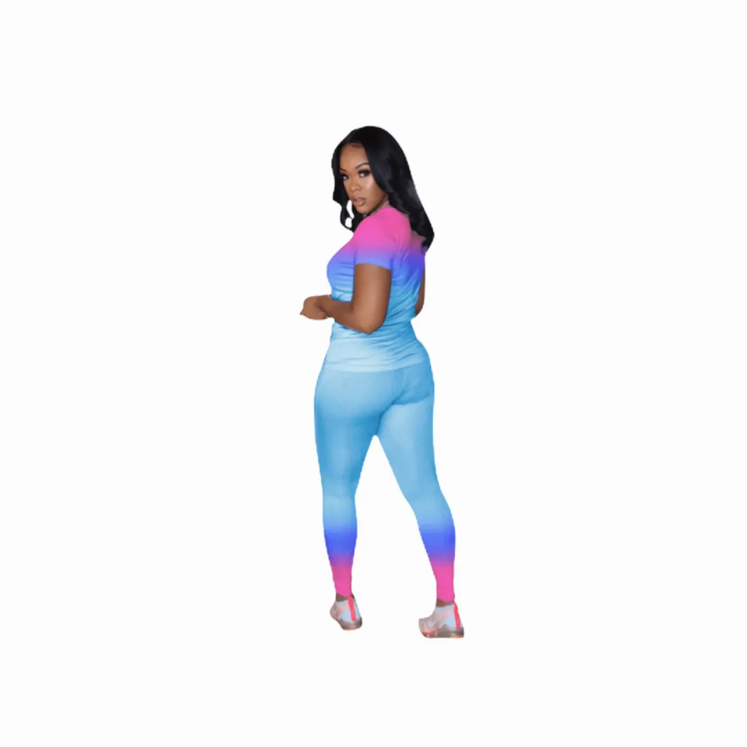 Chill Day Pant Set- Pink/Blue