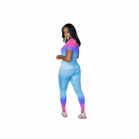 Chill Day Pant Set- Pink/Blue