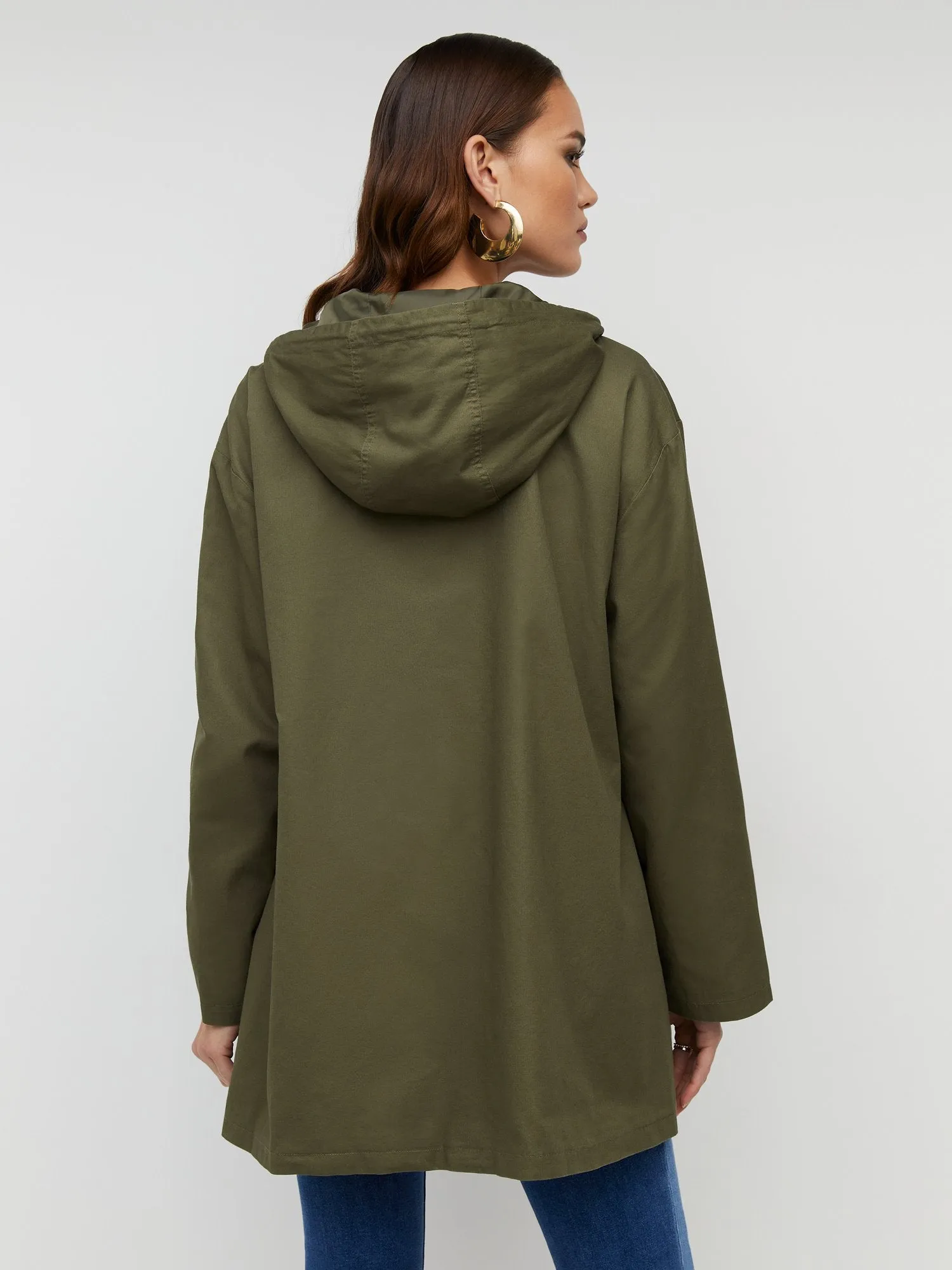 Cinched-Waist Oversized Anorak