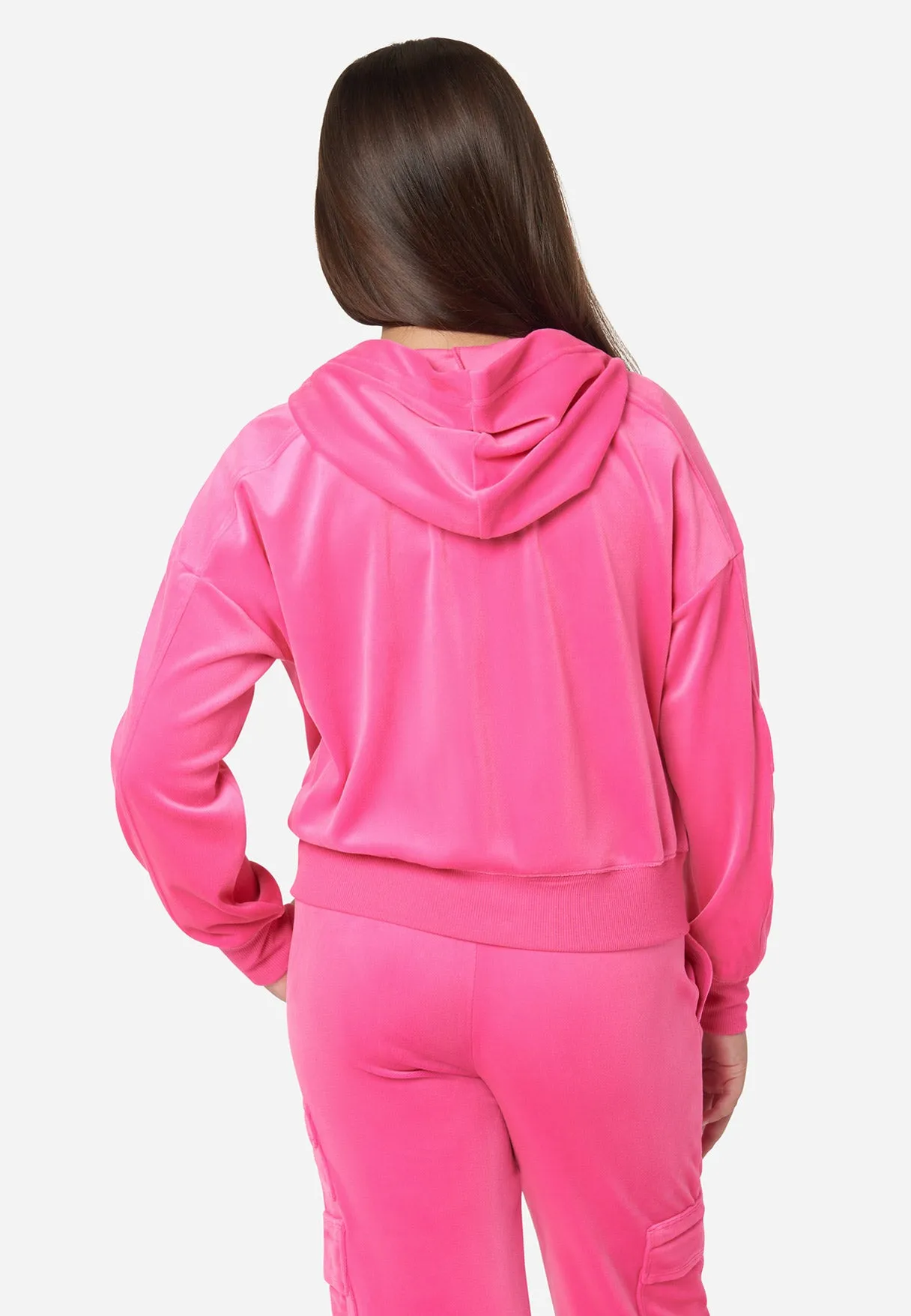 Comfy-Cute Velour Cargo Hoodie