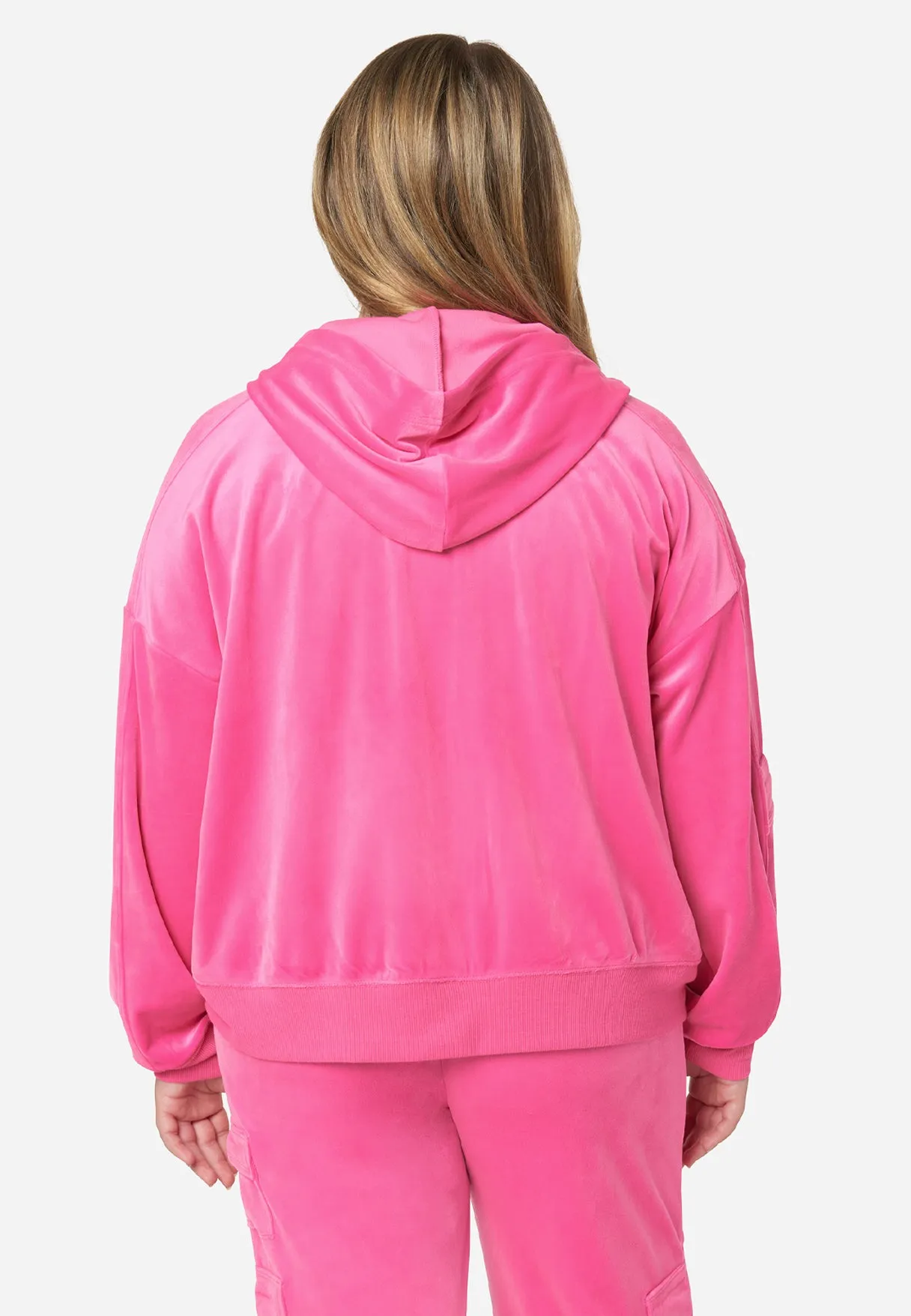 Comfy-Cute Velour Cargo Hoodie
