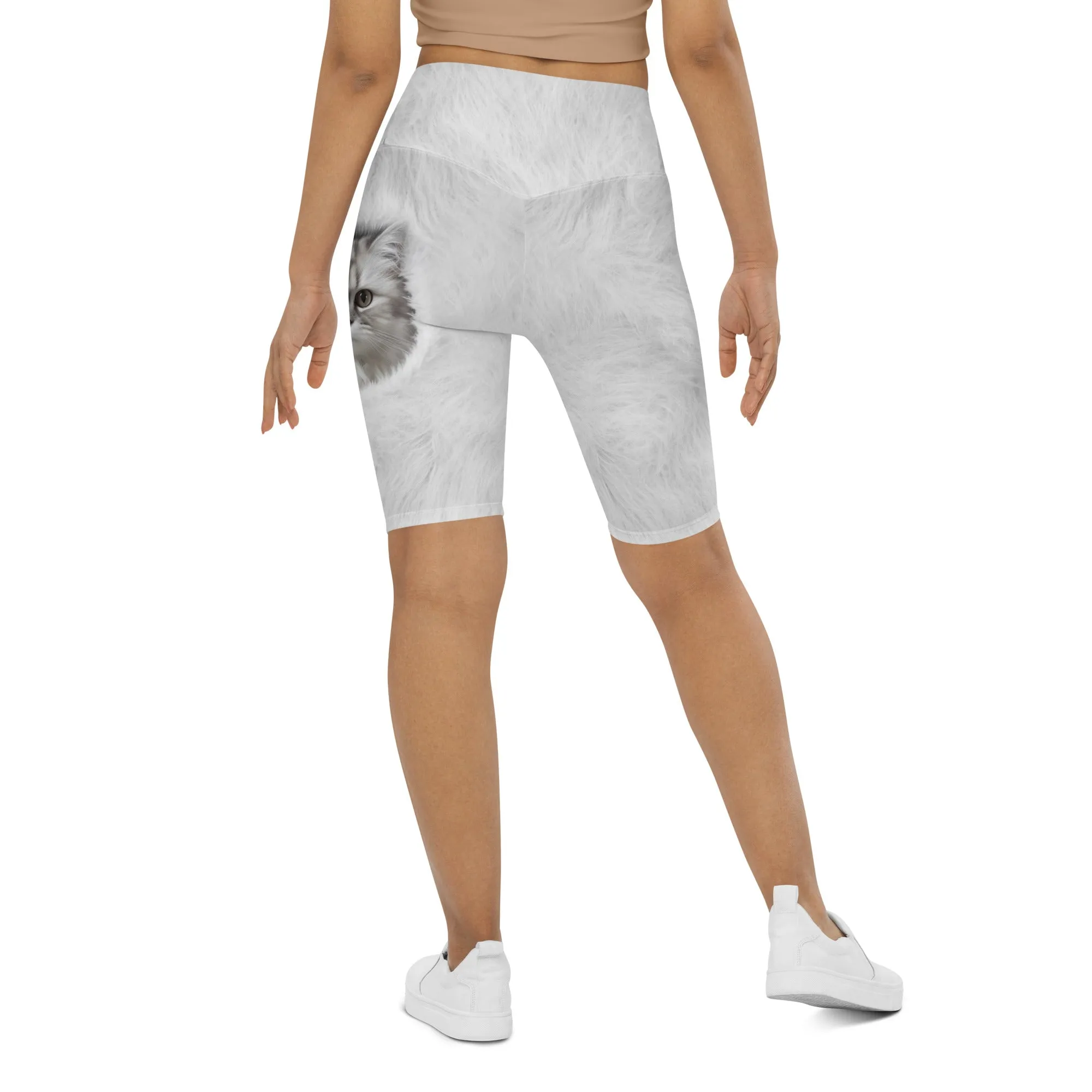 Cute Cozy Cat Biker Shorts