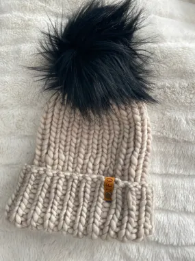 Dawson Beanie Fog With Black Pom