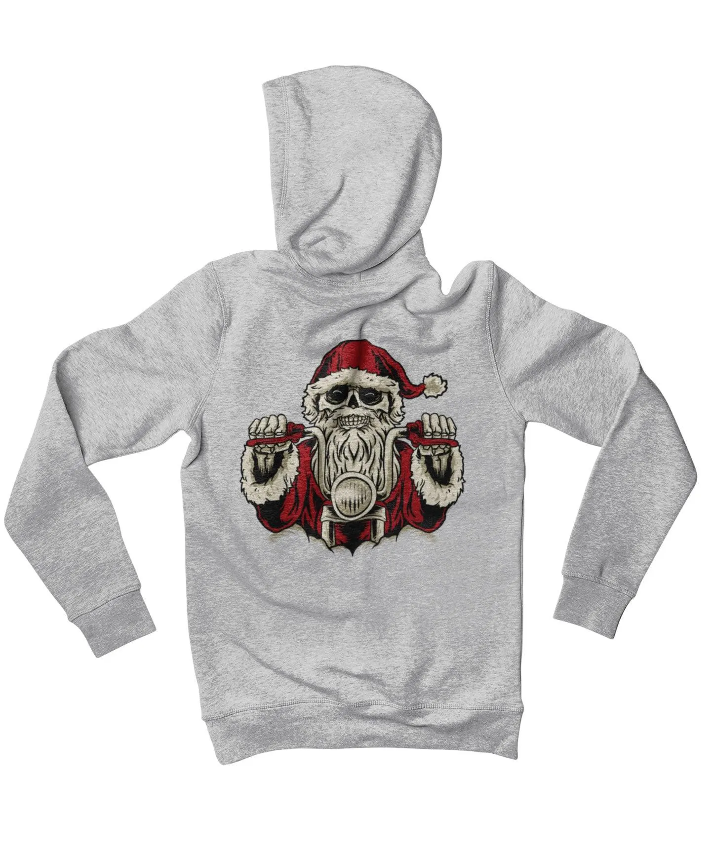 Devil Santa Night Rider Back Printed Christmas Hoodie