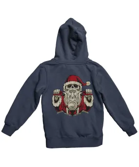 Devil Santa Night Rider Back Printed Christmas Hoodie