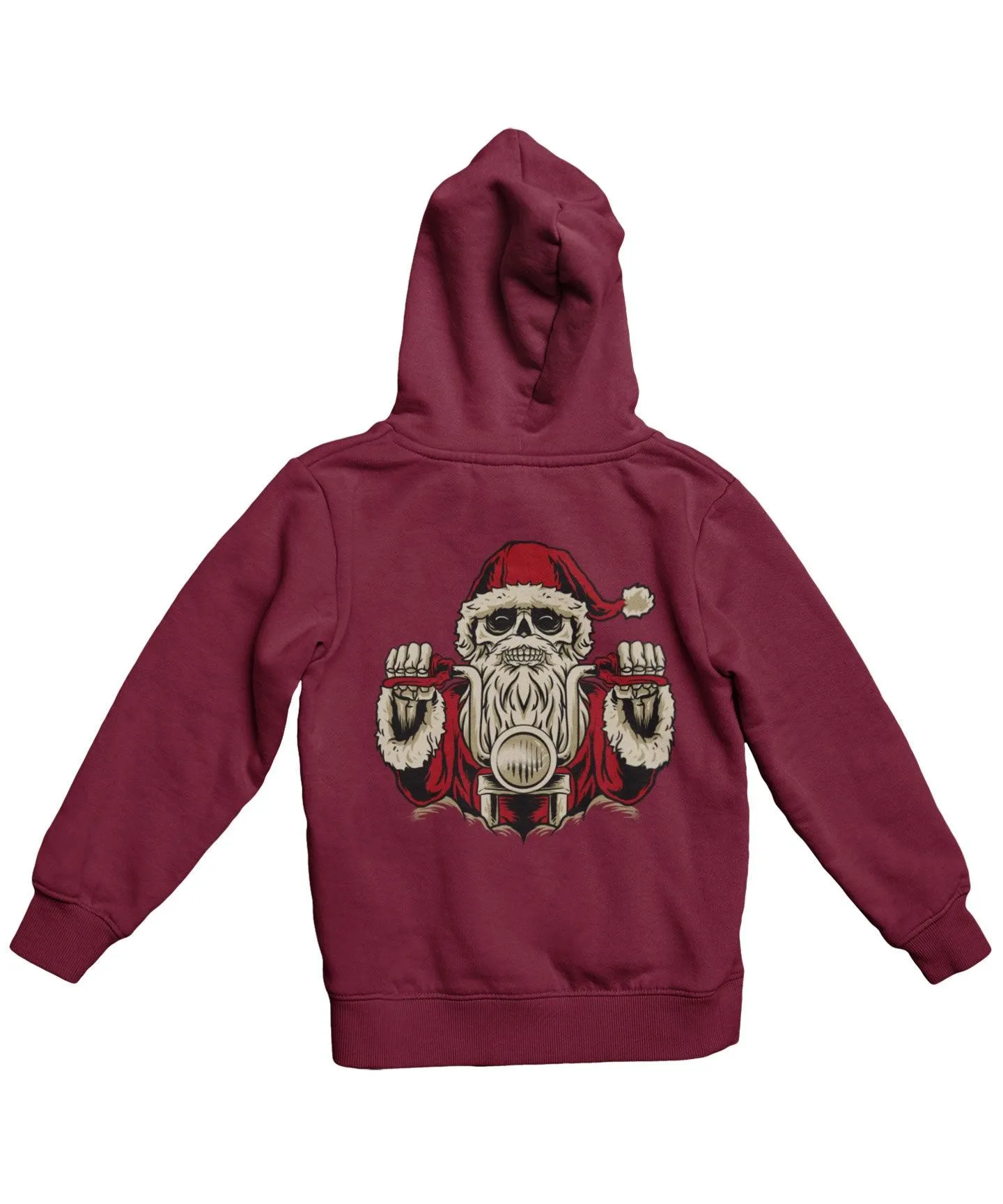 Devil Santa Night Rider Back Printed Christmas Hoodie