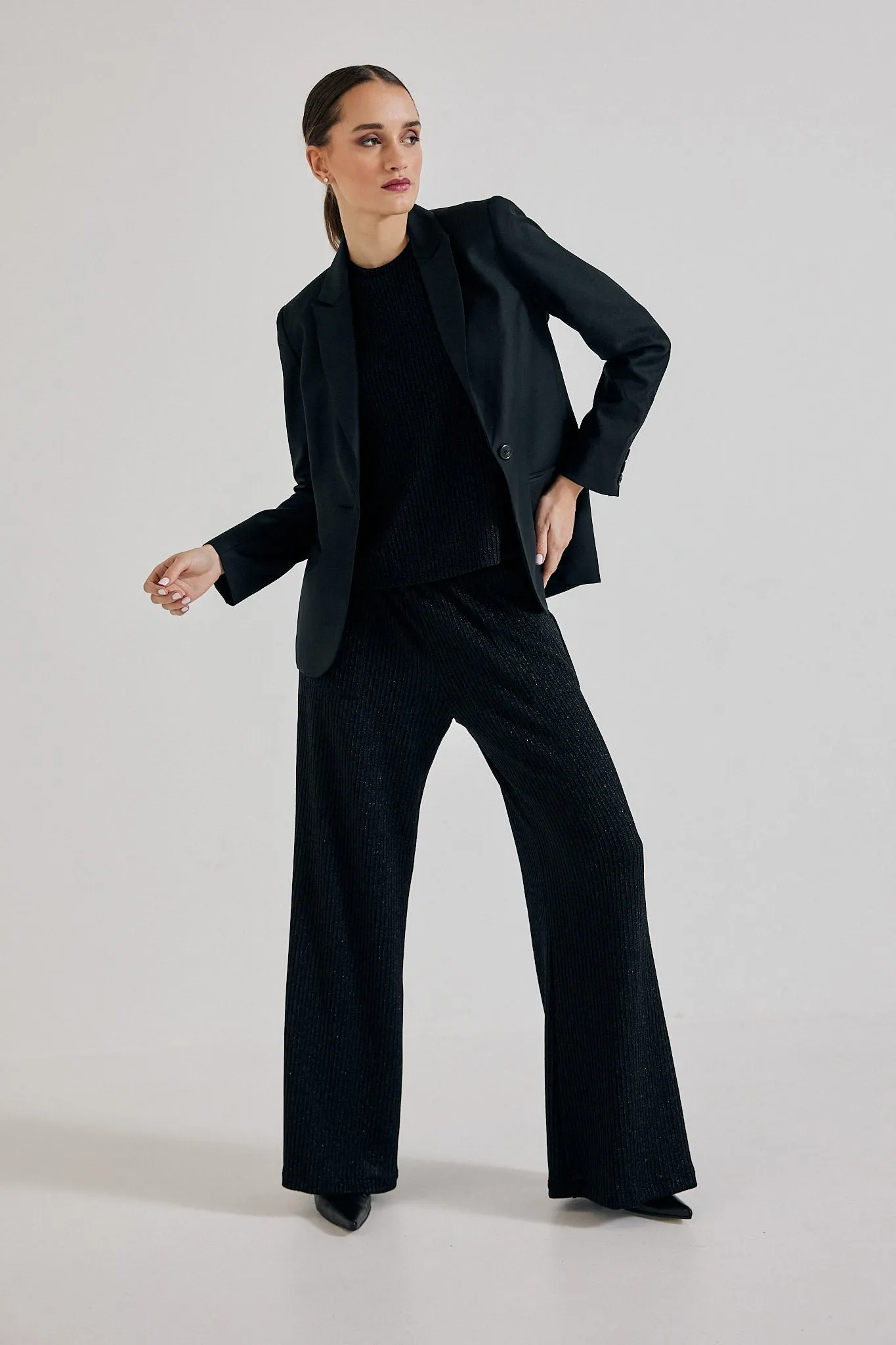 Disco Glitter Pants in Black