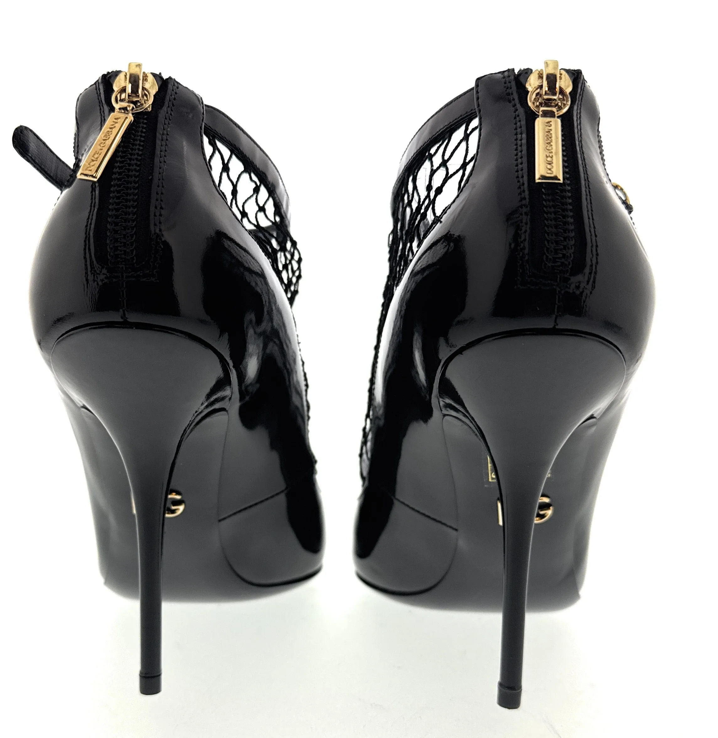Dolce & Gabbana Black Patent Leather Glossy Pumps-EU38