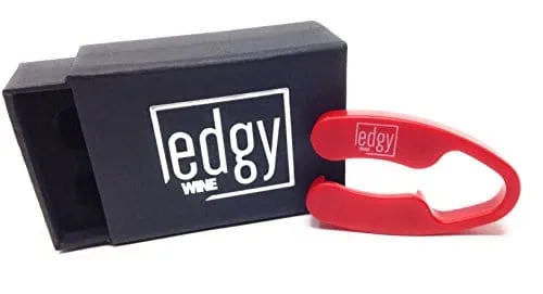 Edgy Wine Premium Wine Foil Cutter. Perfect Wine Bottle Opening Accessory For Wine Lovers. Red.