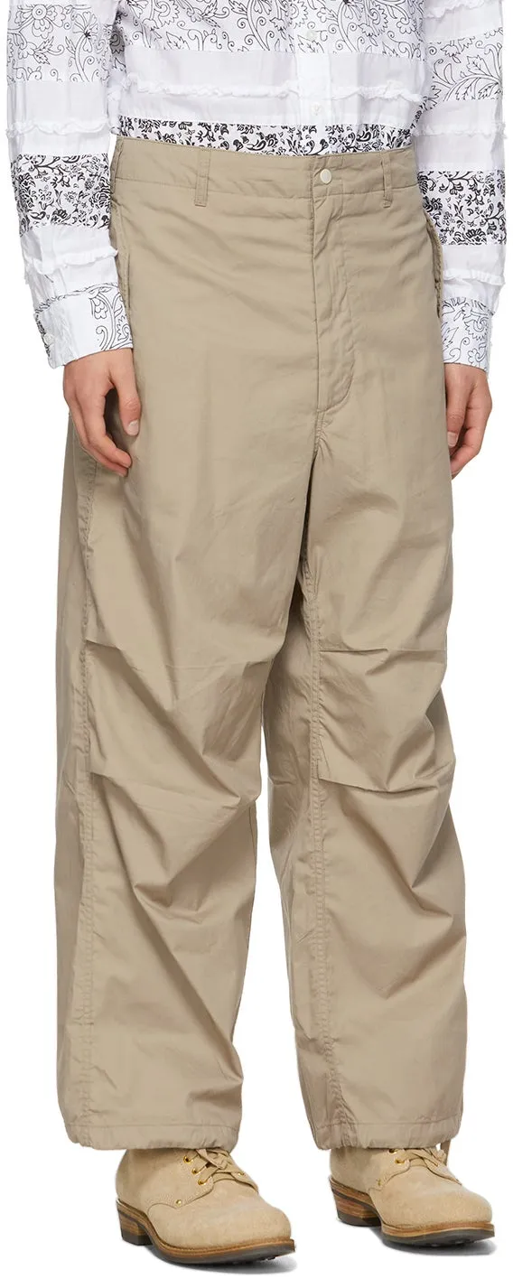 Engineered Garments Beige Twill Over Trousers