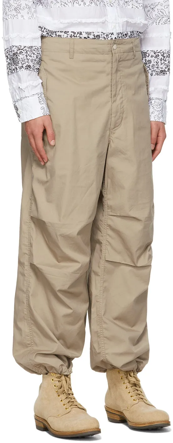 Engineered Garments Beige Twill Over Trousers