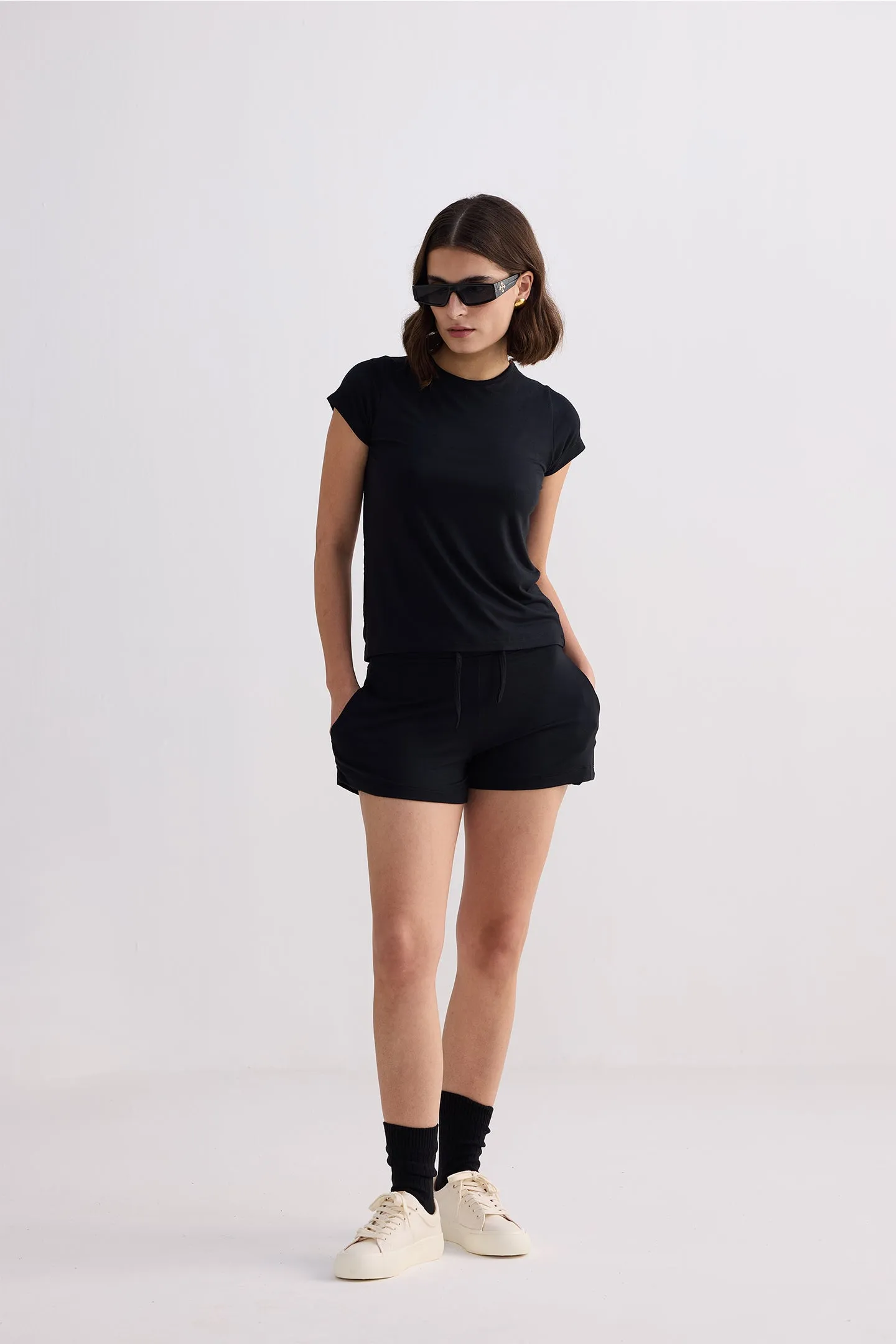 Essential Short Sleeve Tee in Black