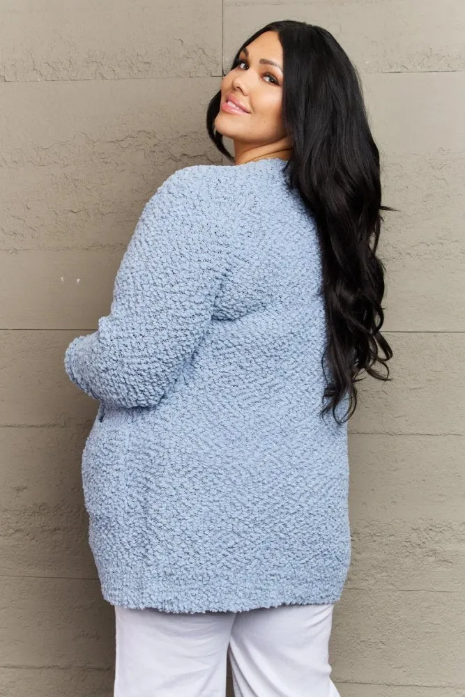Falling For You Zenana Popcorn Cardigan