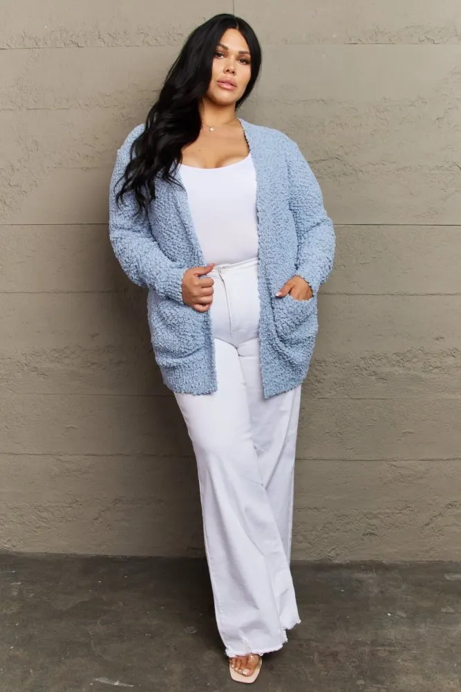 Falling For You Zenana Popcorn Cardigan