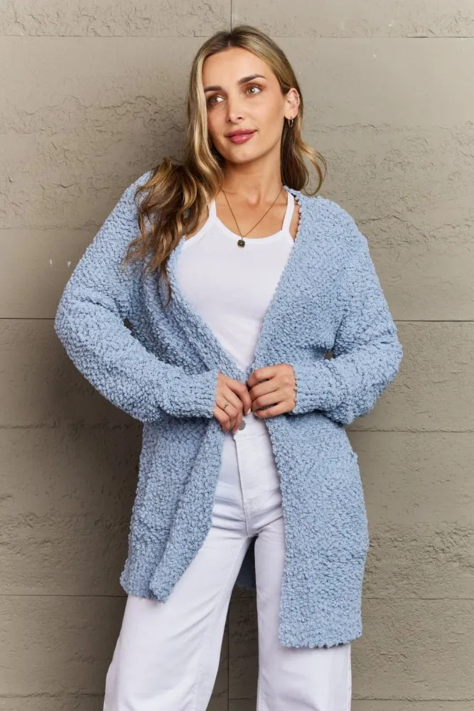 Falling For You Zenana Popcorn Cardigan
