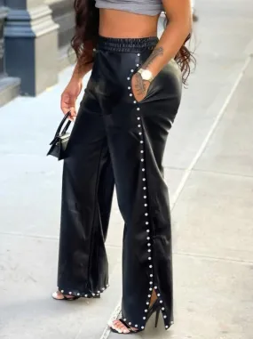 Faux Leather Pants