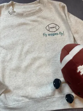 Fly Eagles Fly Football - Cream Sweatshirt