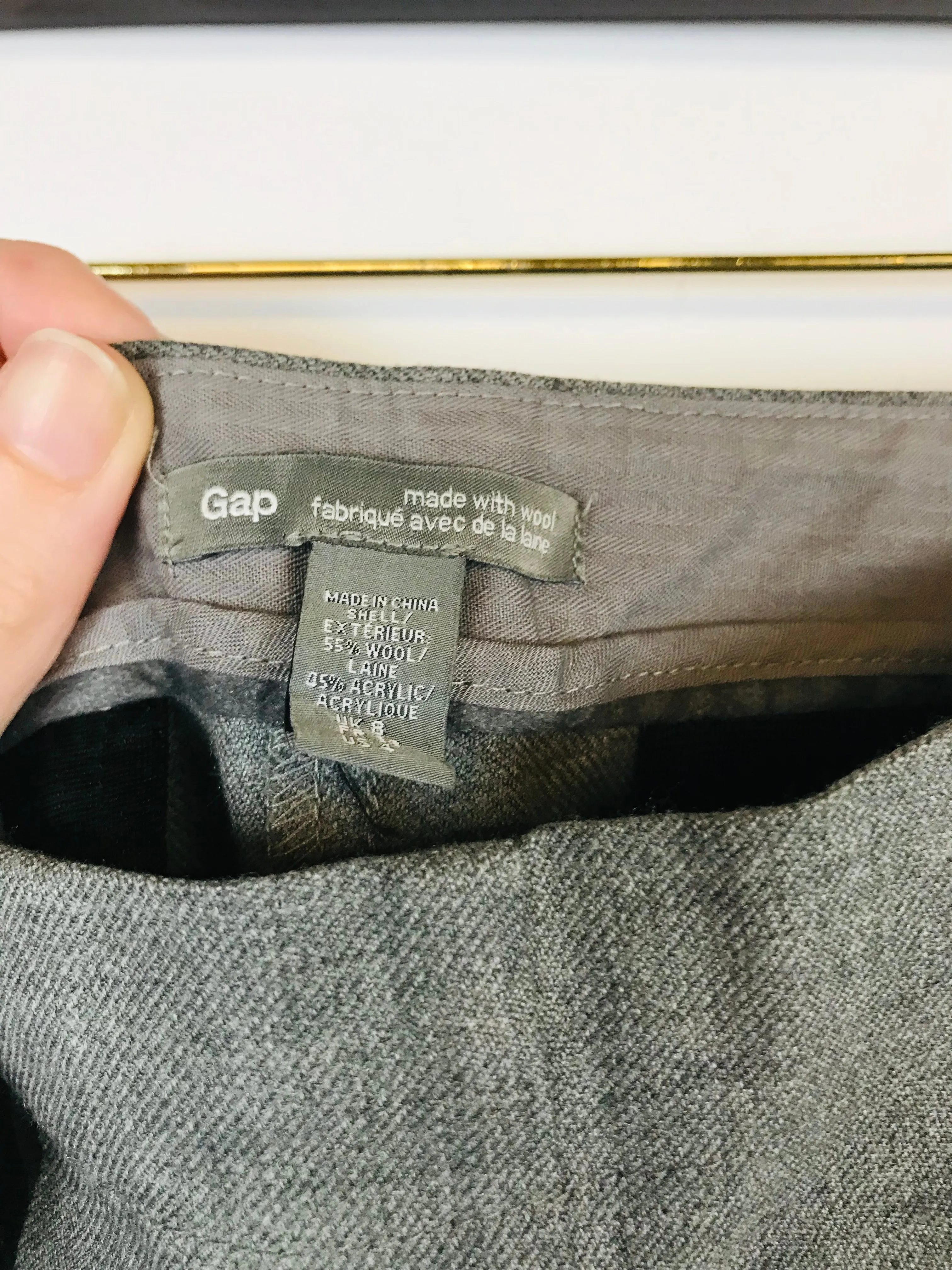 GAP Women's Wool Smart Trousers | UK8 | Grey