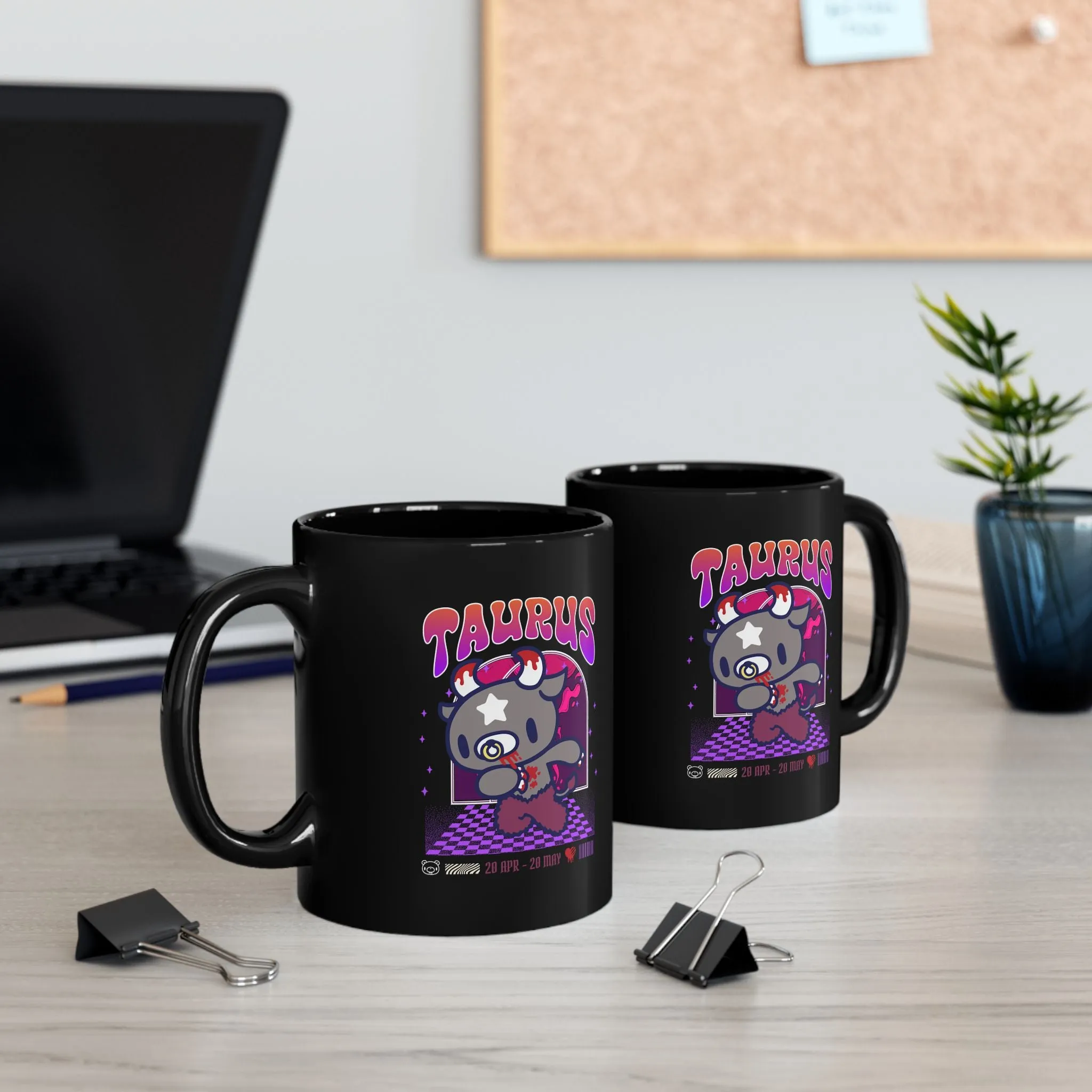 Gloomy Taurus zodiac Black Mug (11oz, 15oz)