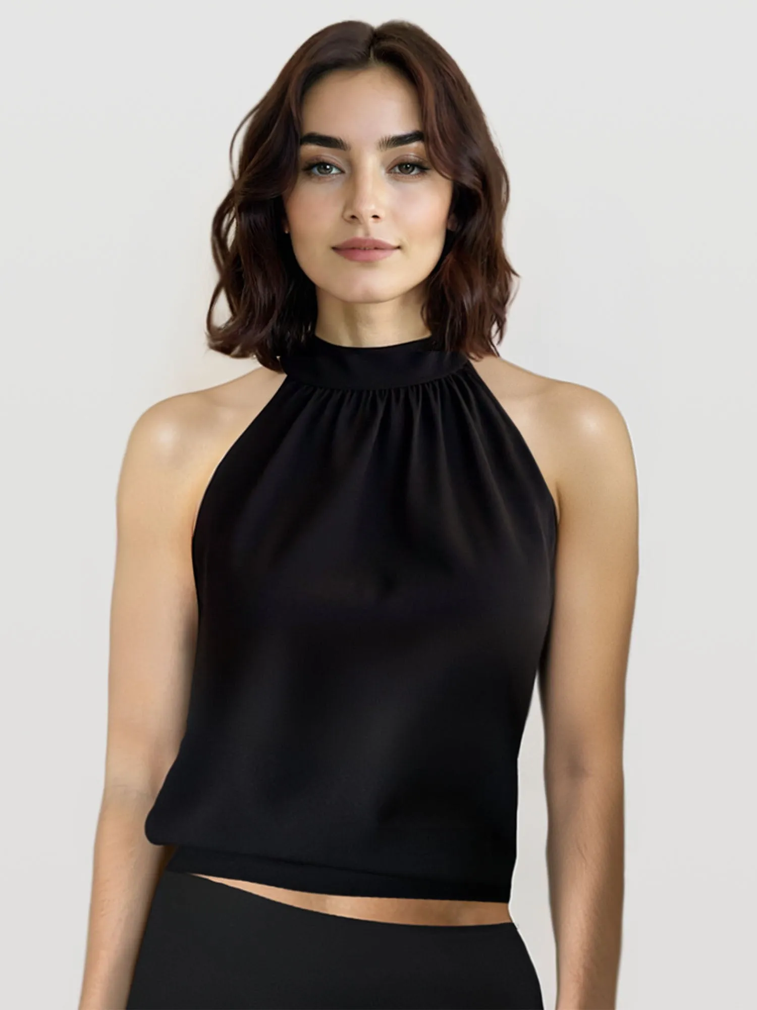 High Halter Neck Top