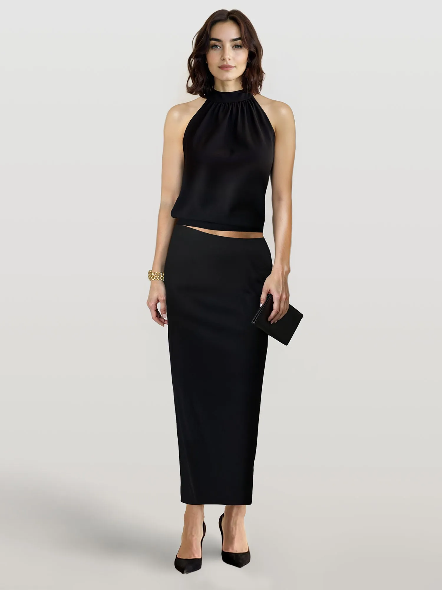 High Halter Neck Top