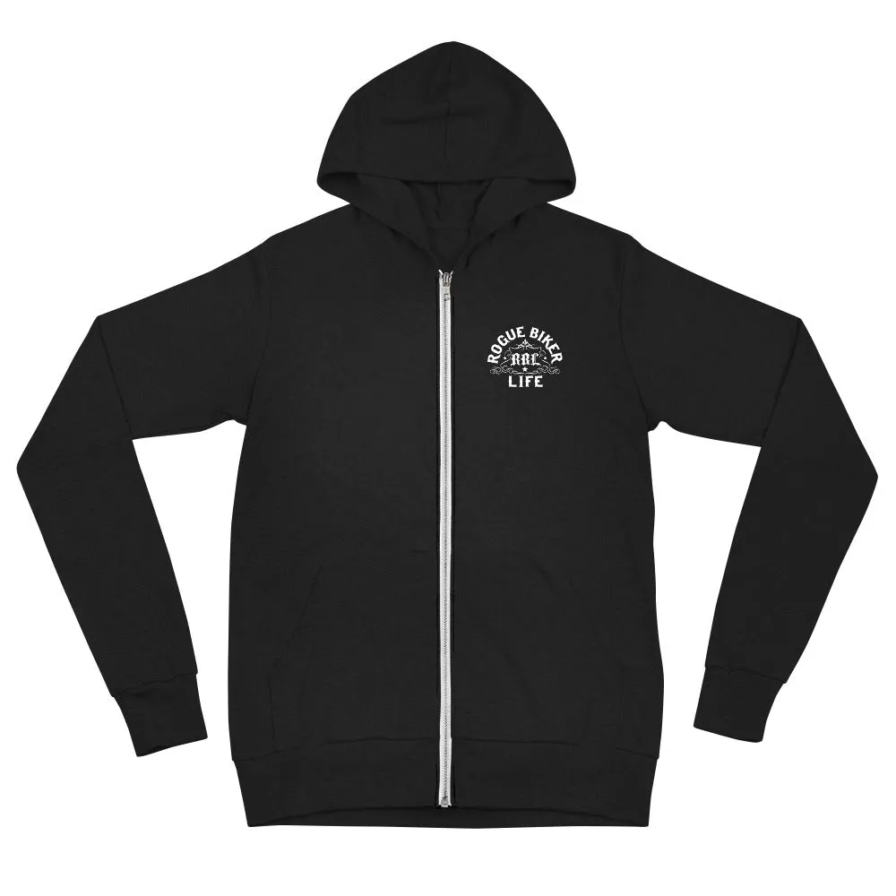 I Just Want To Ride My Motorcycle [Rogue Biker] Unisex Zip Hoodie