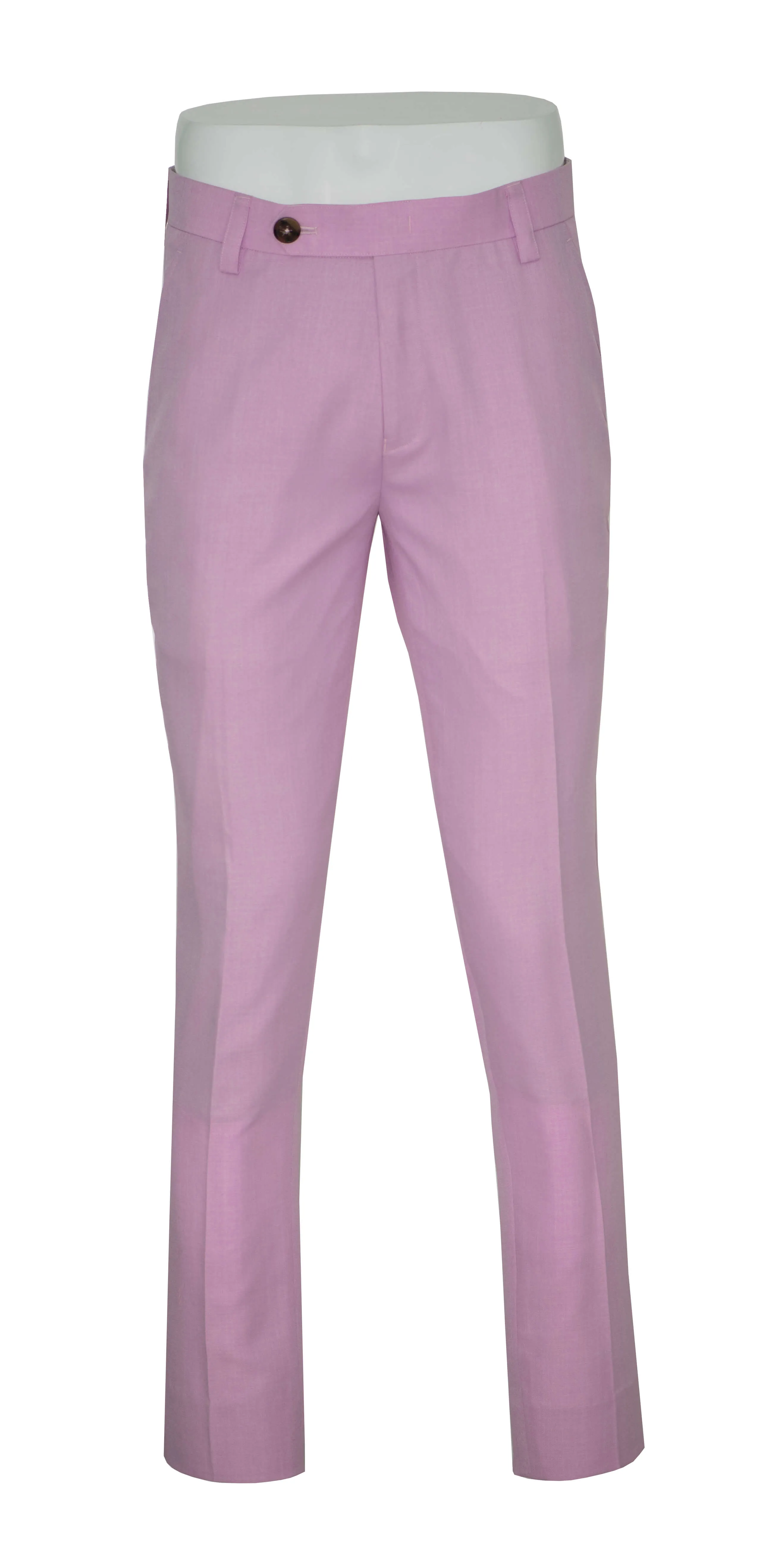 ITALIAN 120's WOOL NOTCH LAPEL PINK SLIM-FIT SUIT FOR MEN