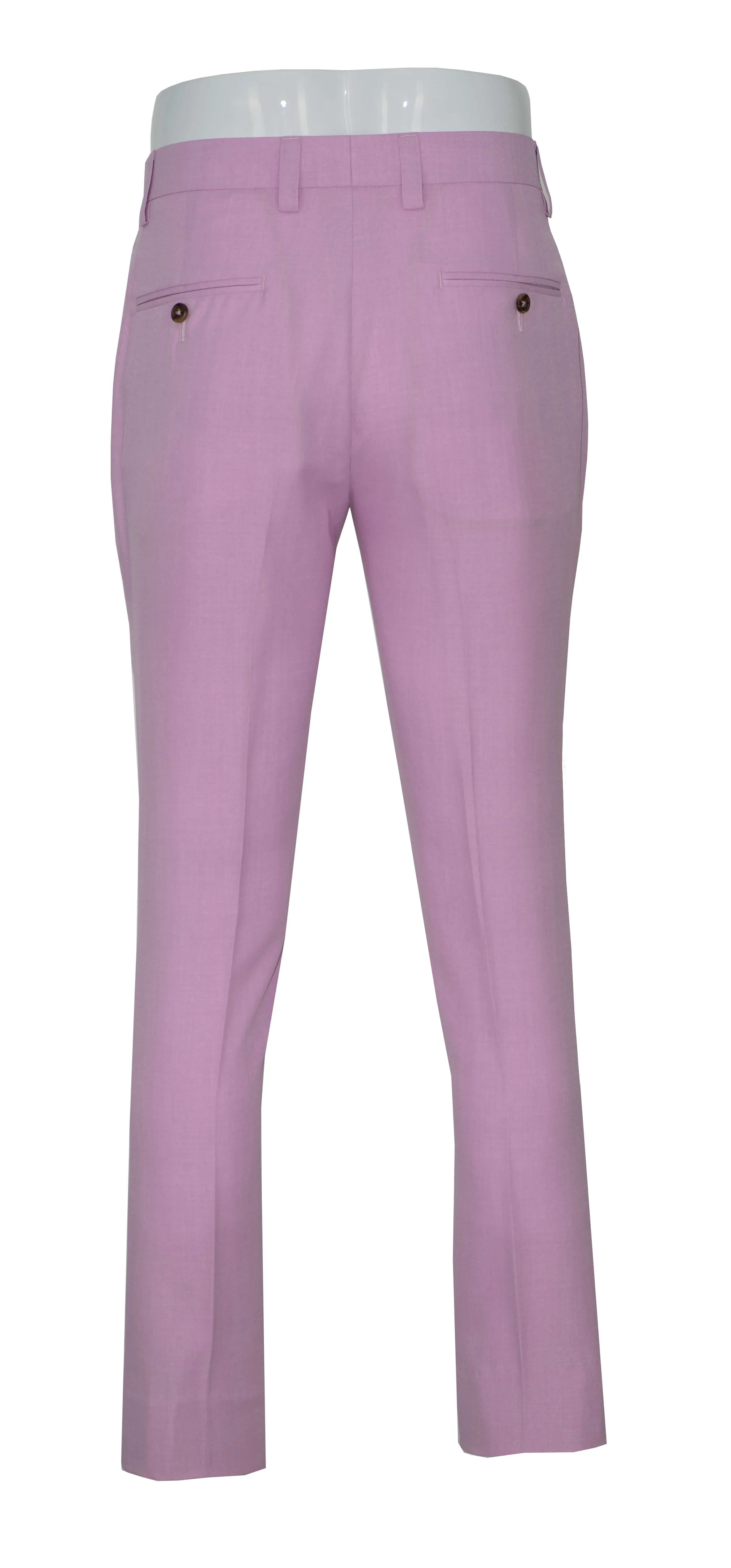 ITALIAN 120's WOOL NOTCH LAPEL PINK SLIM-FIT SUIT FOR MEN