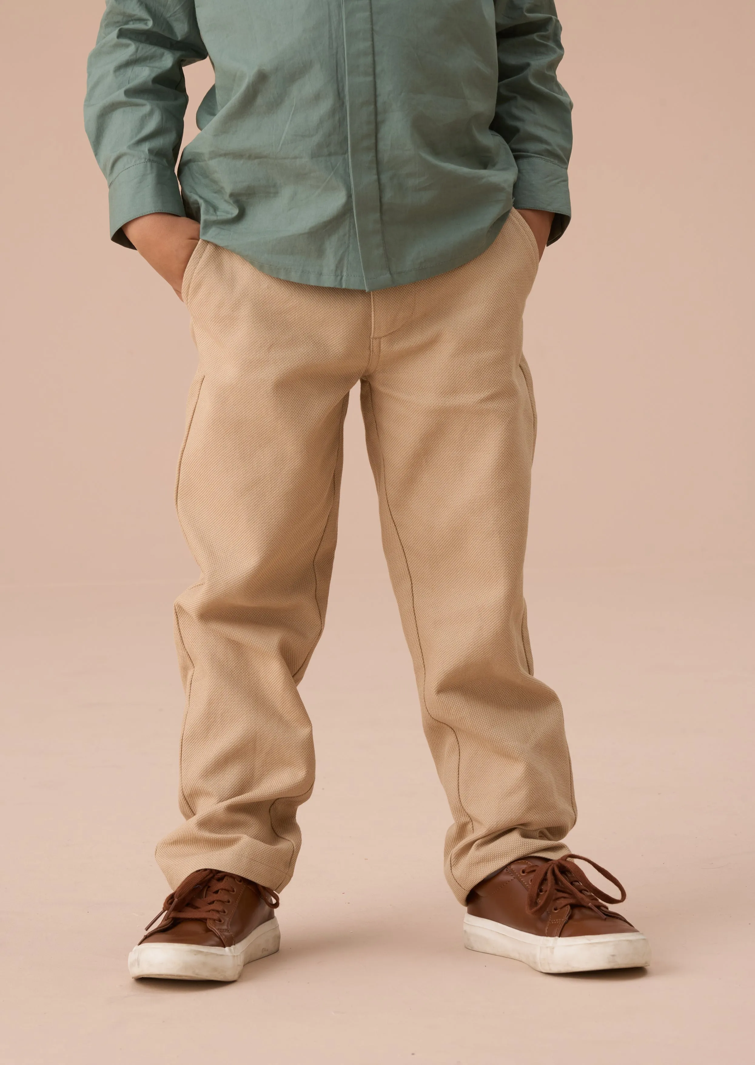 Luca Stone Textured Smart Trouser