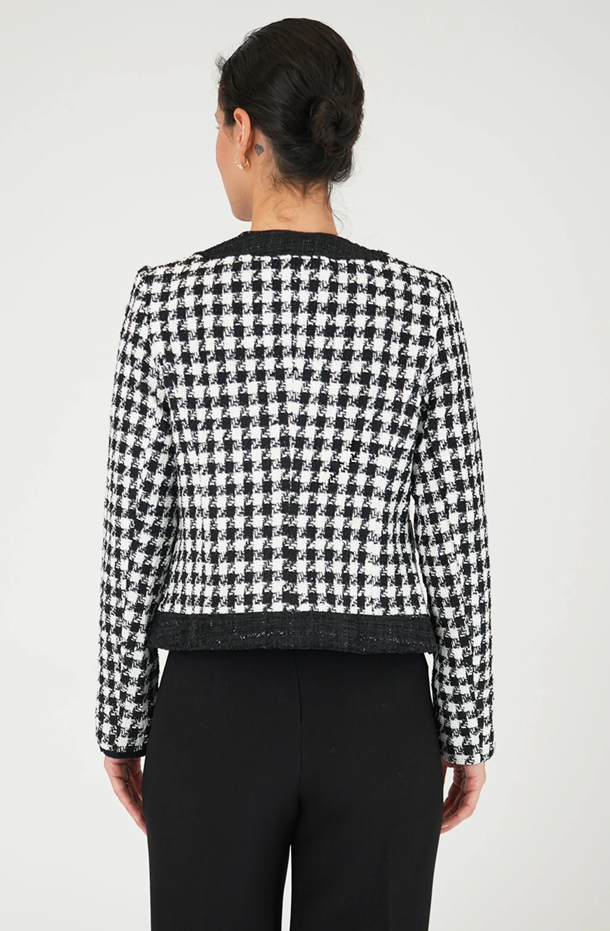 Lurex Bouclé Jacket with Contrasting Trim