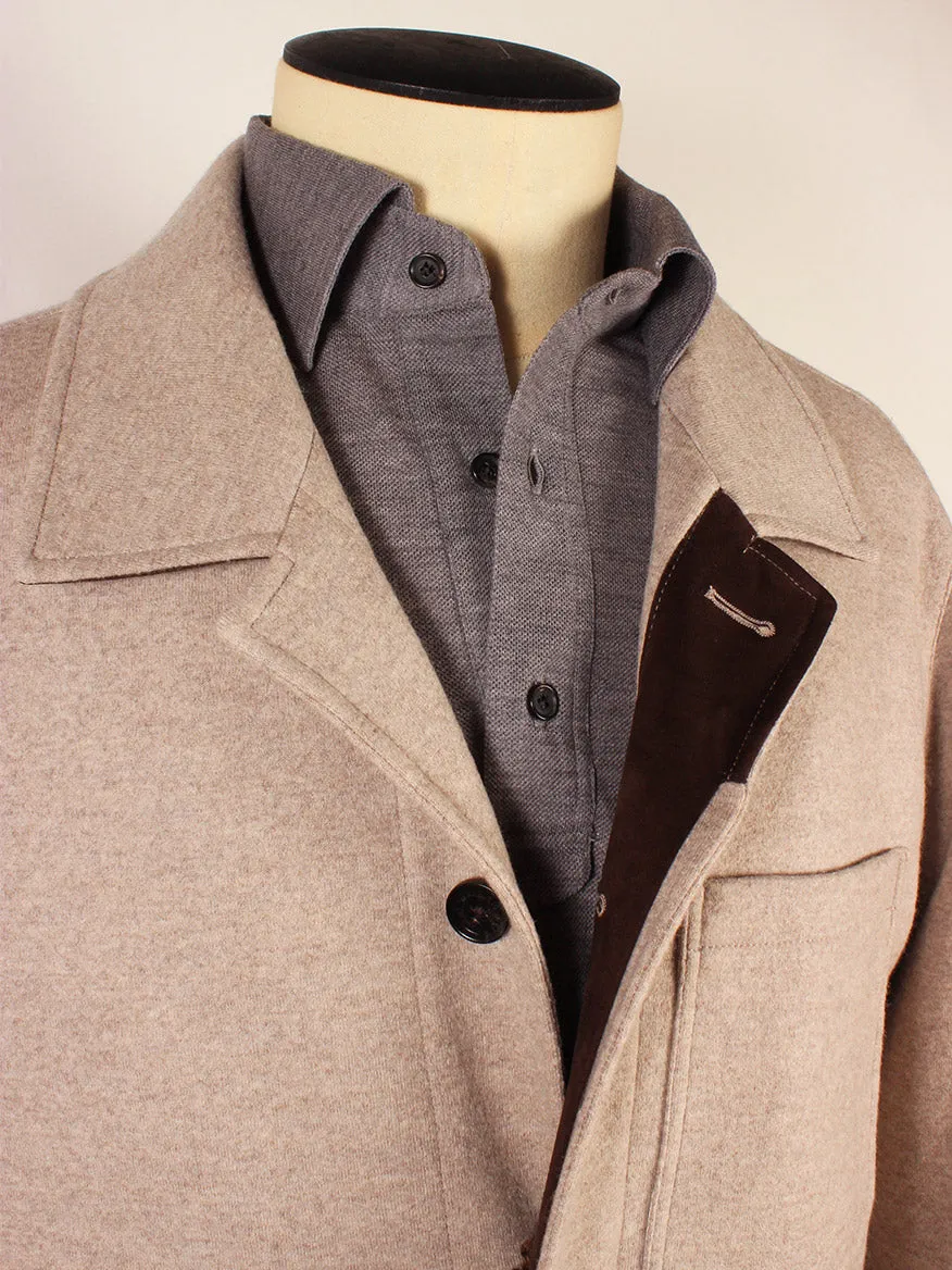 Maurizio Baldassari Chore Padded Felt Jacket in Light Beige